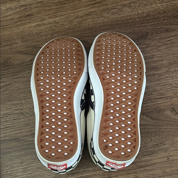 Vans Black and White Checkered Slip-On Sneakers - Picture 3 of 3